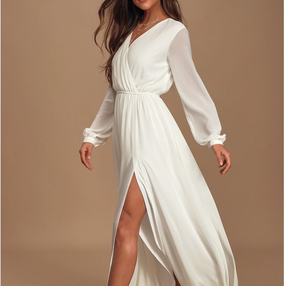 Lulus White Maxi Dress - Like New!
